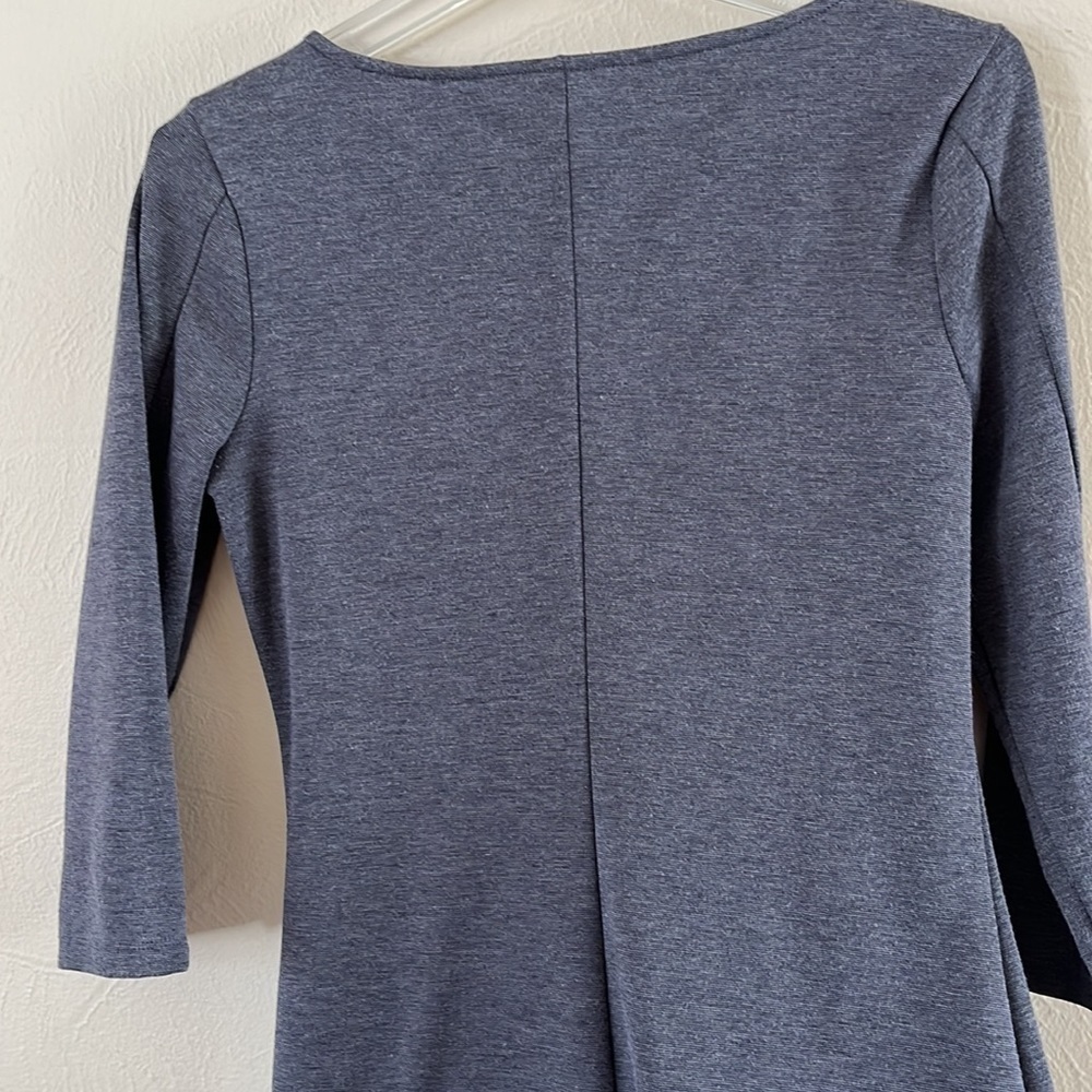 Old Navy dress midi length body fitted charcoal heather long sleeves size Small - Picture 7 of 15